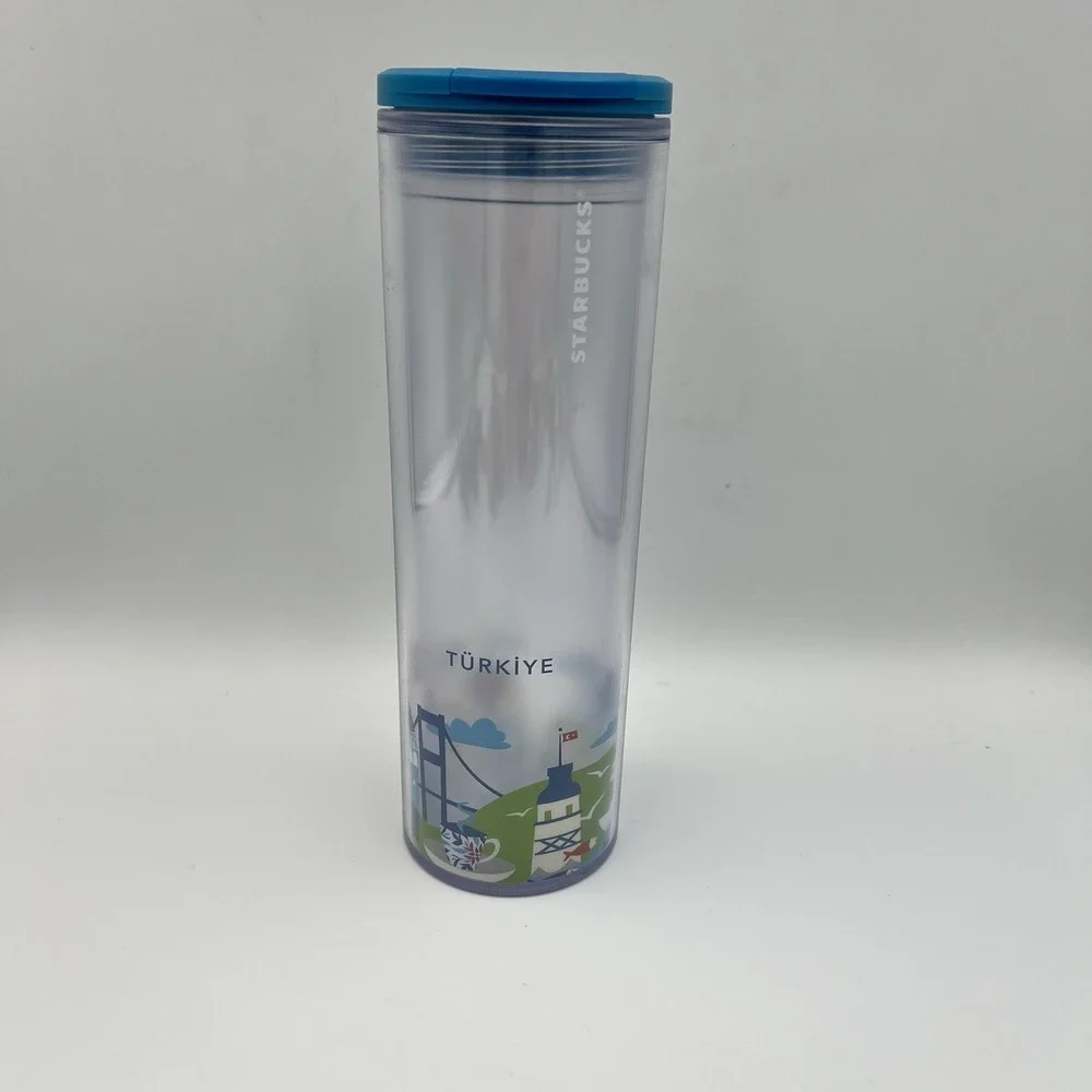 16oz Starbucks Turkey Turkiye  Tumbler City Series Blue‎ Plastic 473ml Türkiye